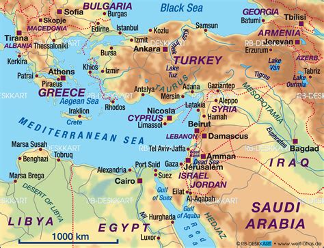 eastern mediterranean region map.
